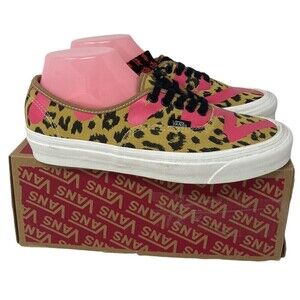 NEW Vans Authentic 44 Dx Alva Leopard Women's Size 10.5 Low Cut Sneakers Brown